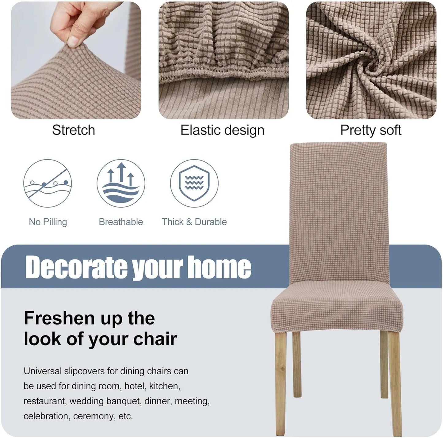 ZenSeat Stoelhoezen  – rust en stijl aan tafel, duurzaam beschermd.