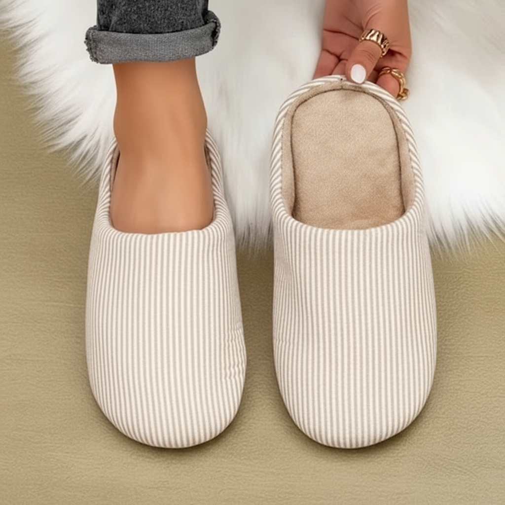 ComfortSlof | Naturel pantoffels met antislipzolen