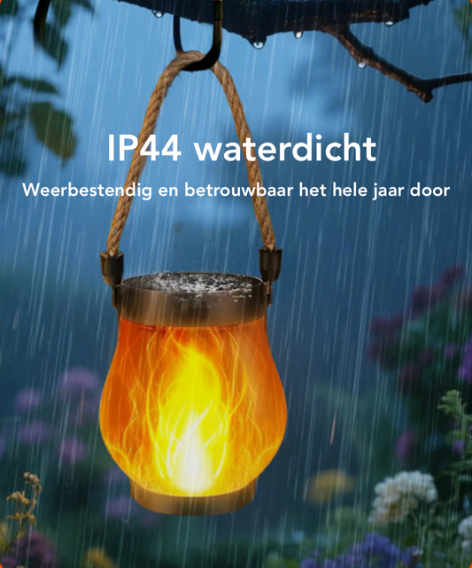 EveningFlame – Solarlantaarn met Realistische Vlam voor Buitenverlichting