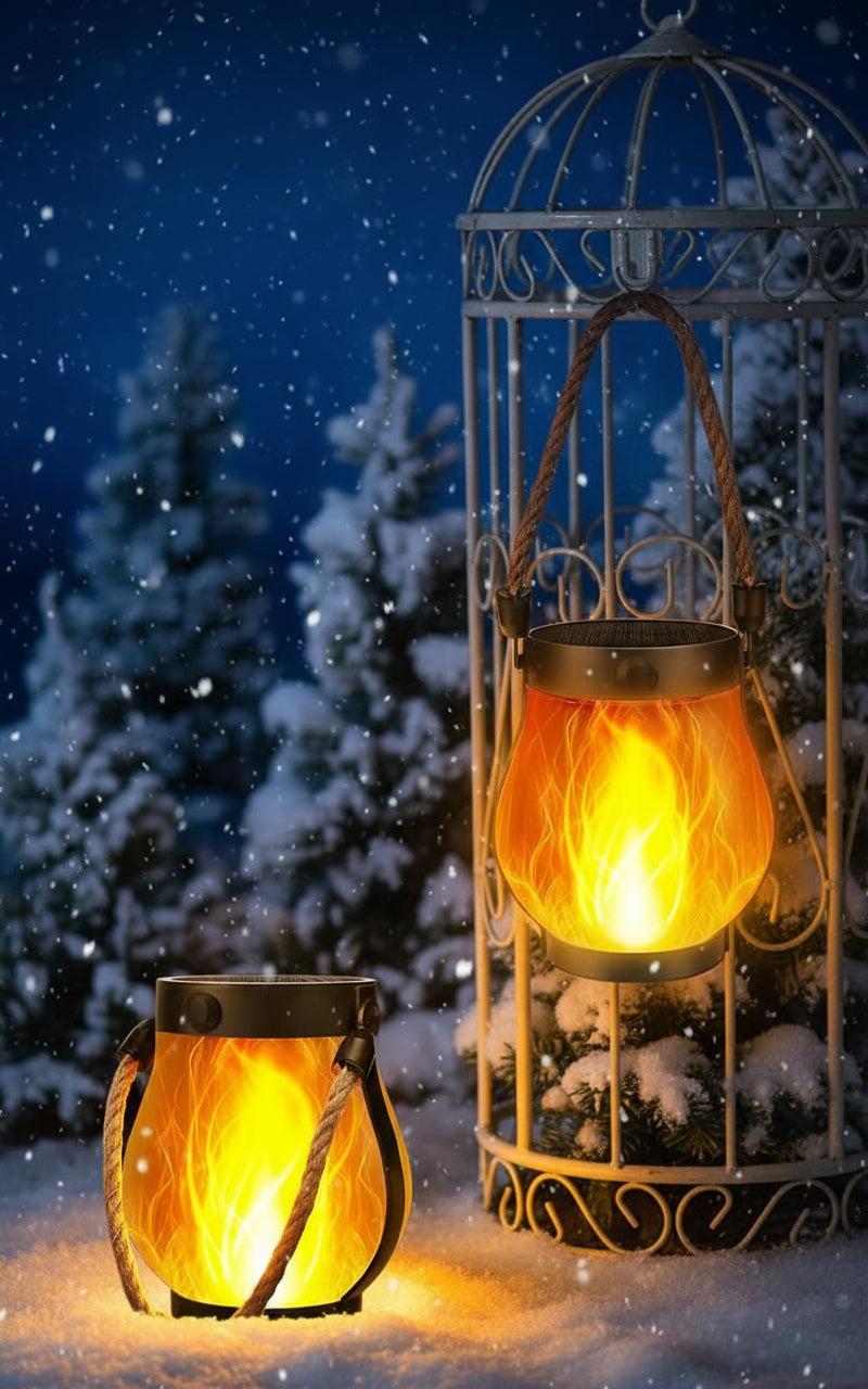 EveningFlame – Solarlantaarn met Realistische Vlam voor Buitenverlichting