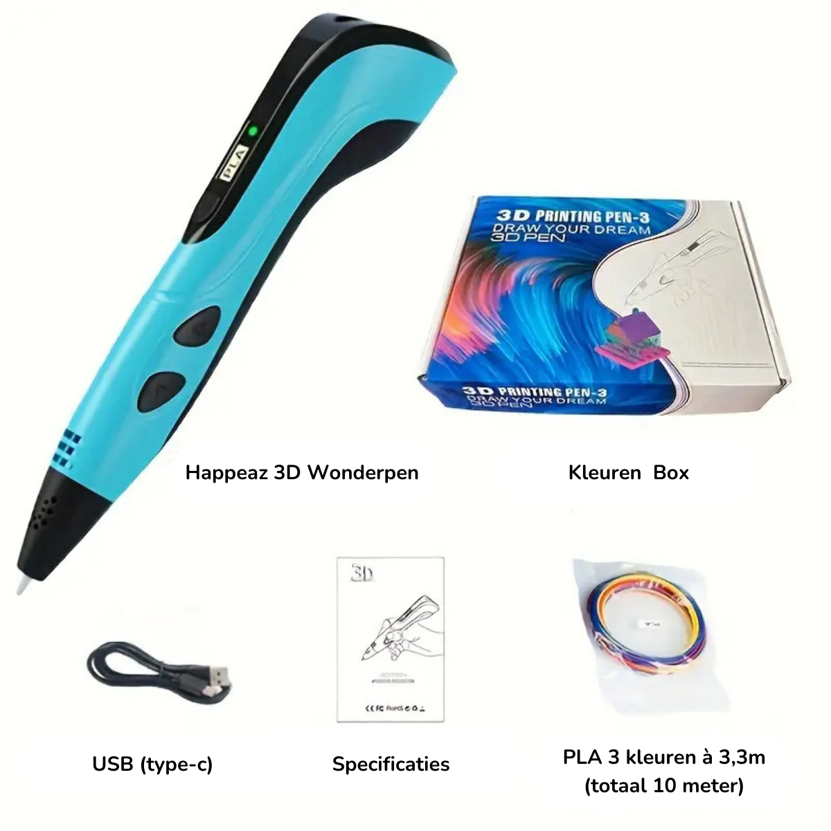 Happeaz 3D Wonderpen – Schets, Ontwerp, Creëer