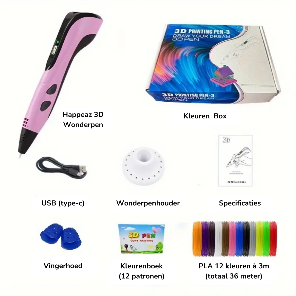 Happeaz 3D Wonderpen – Schets, Ontwerp, Creëer