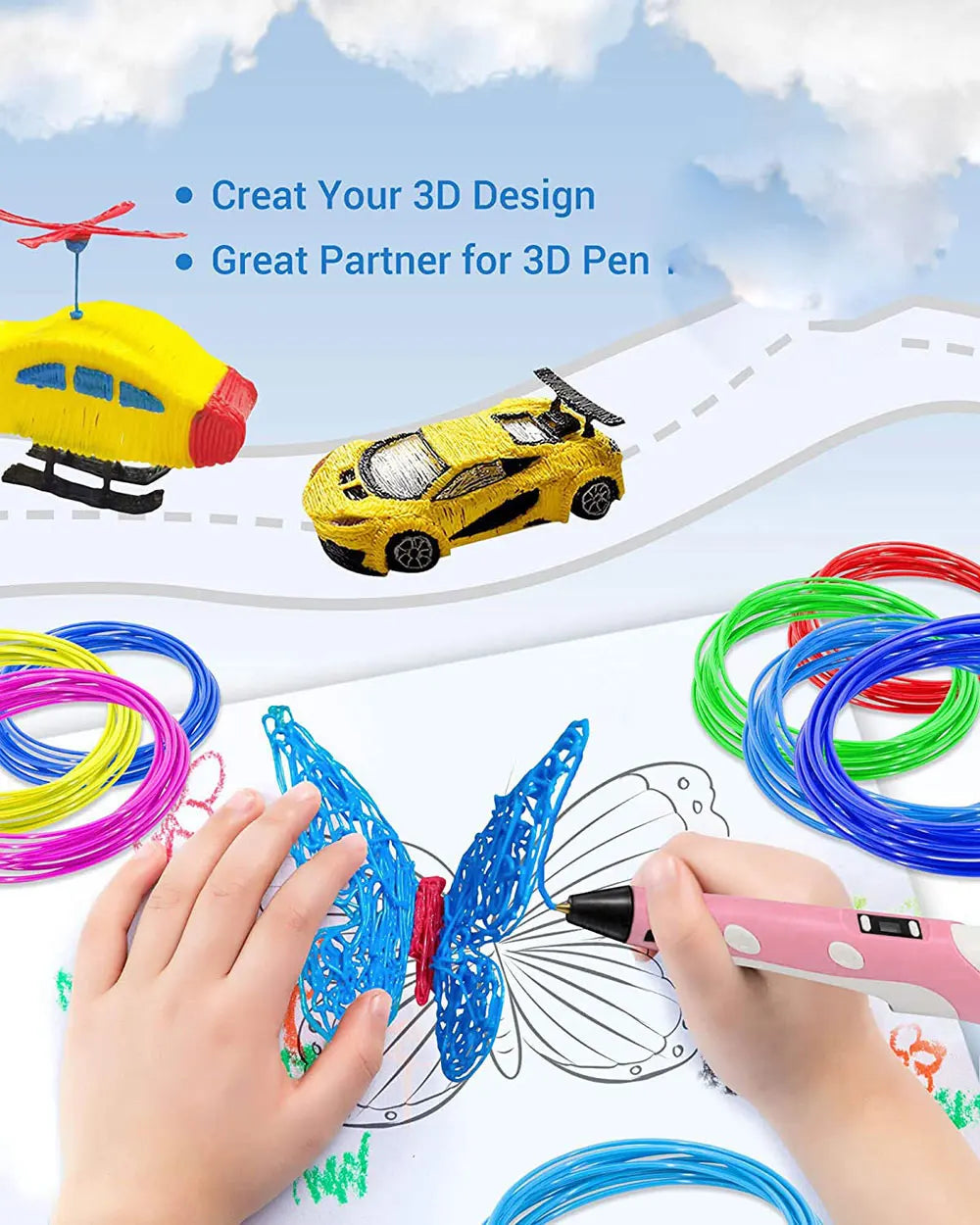 Happeaz 3D Wonderpen – Veilige 3D Pen voor Kinderen & Creatievelingen