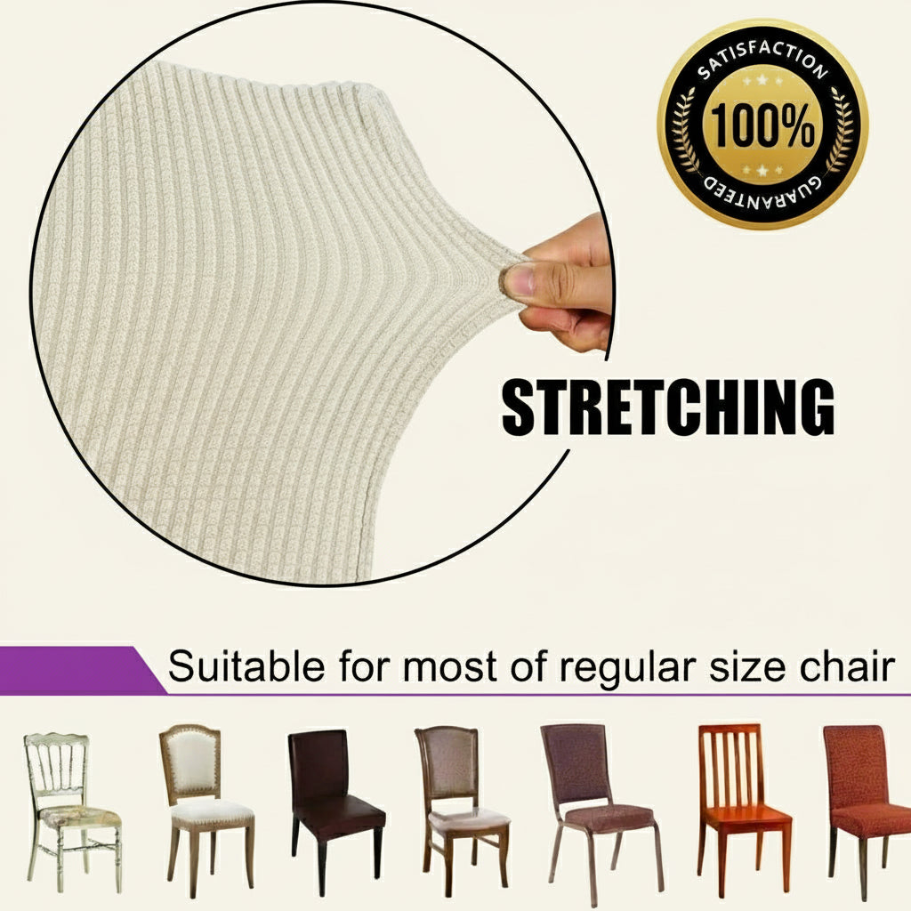 ZenSeat Stoelhoezen  – rust en stijl aan tafel, duurzaam beschermd.