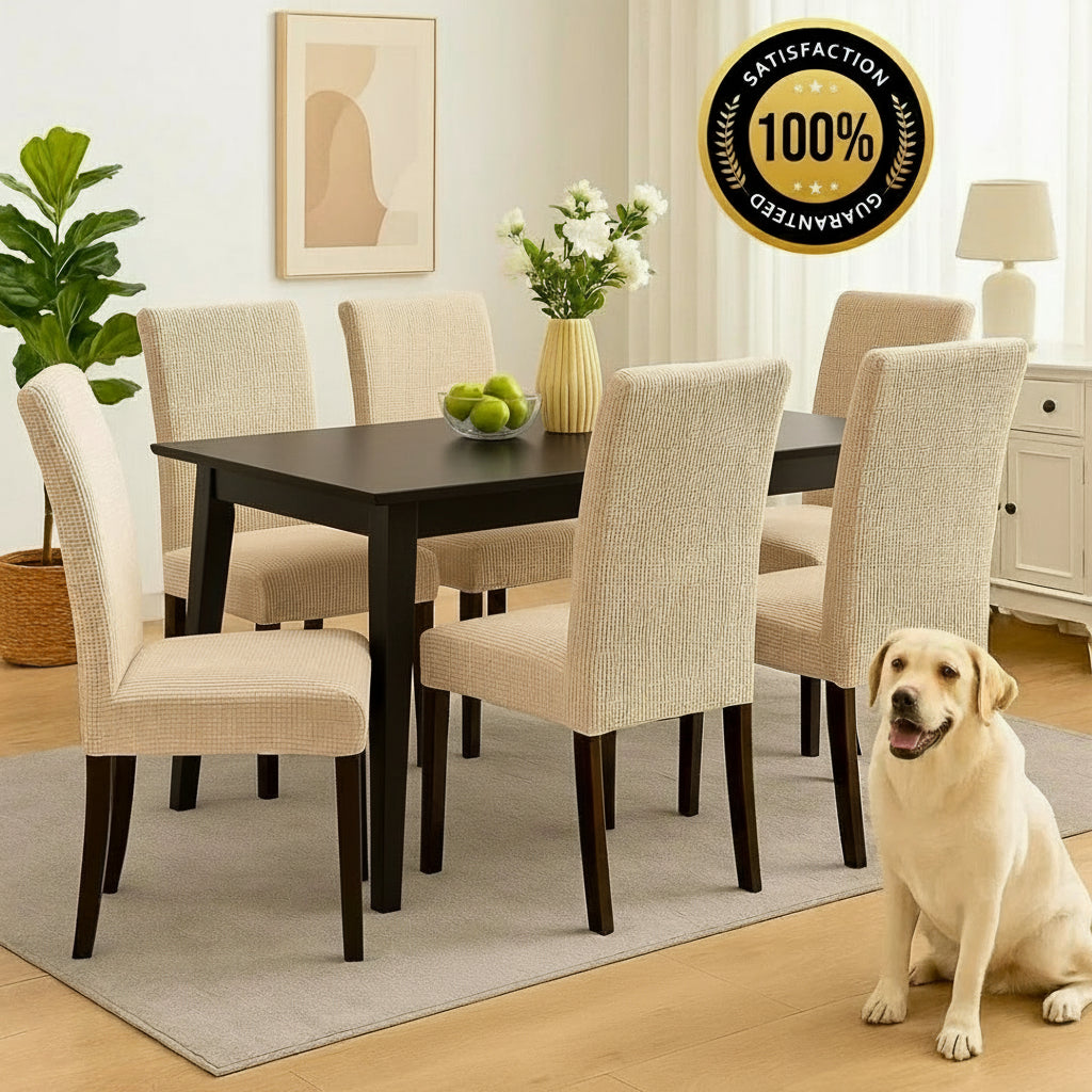 ZenSeat Stoelhoezen  – rust en stijl aan tafel, duurzaam beschermd.