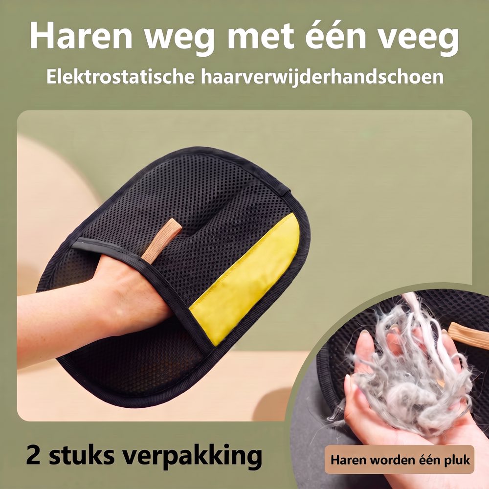 Haarhandschoen, 2 stuks verpakking