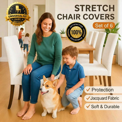 ZenSeat Stoelhoezen  – rust en stijl aan tafel, duurzaam beschermd.