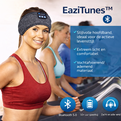 EaziTunes™  Draadloze Hoofdband met Geluid en Slaapmasker