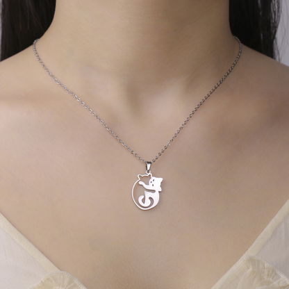 Ketting met katten knuffel hanger  1 + 1 gratis!