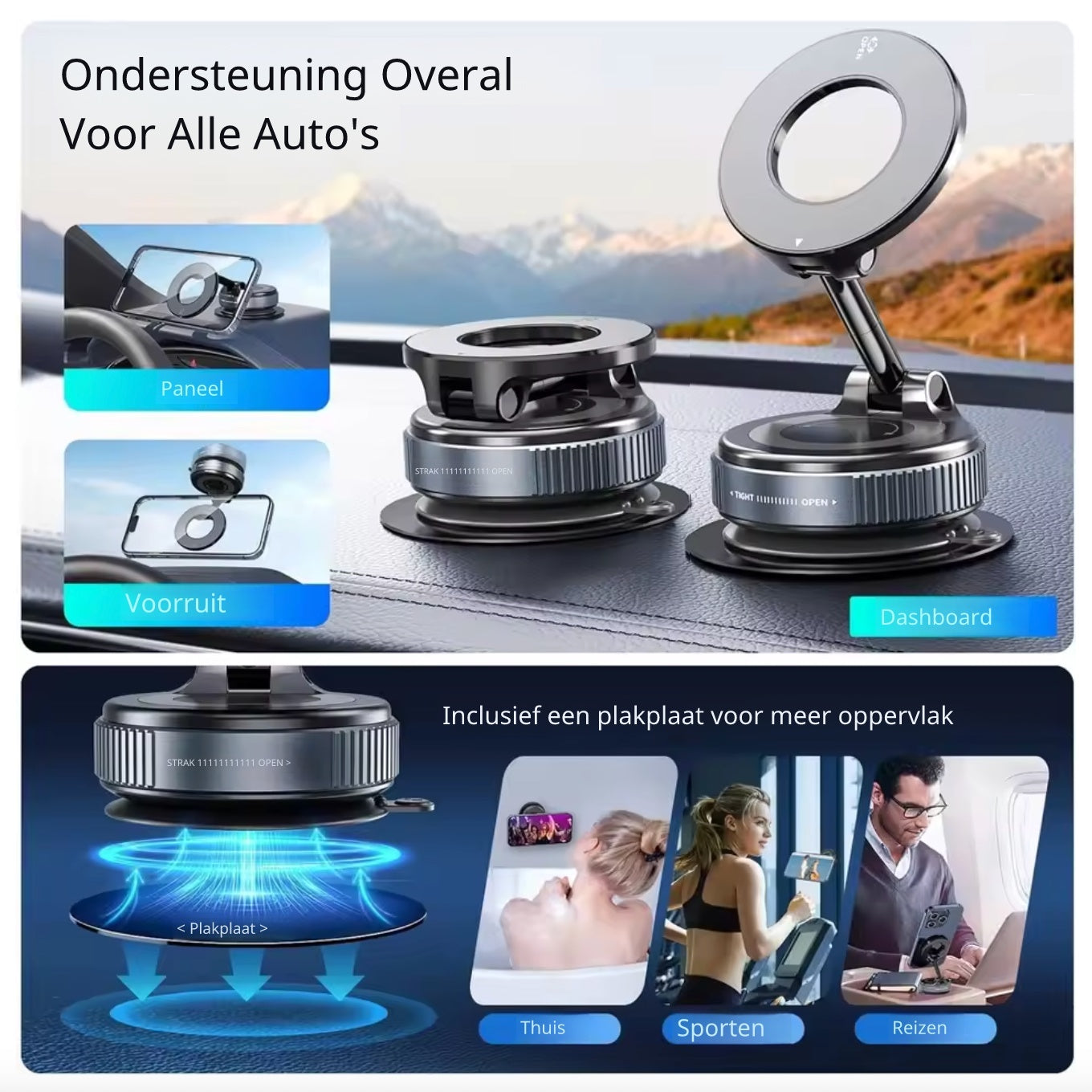 MagMount™ EazGrip | Premium magnetische telefoonhouder