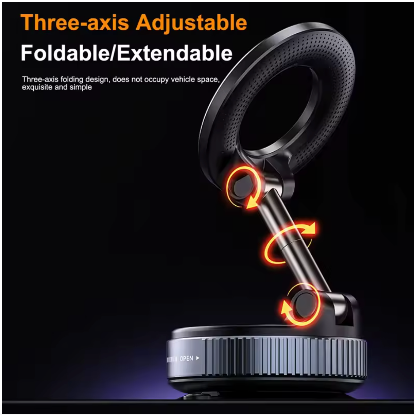 MagMount™ EazGrip – Duurzame Magnetische Telefoonhouder voor Auto met 360° Rotatie