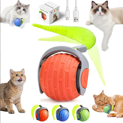 PurrfectMotion™ Interactieve Kattenbal | Vandaag 1+1 gratis • Beweegt vanzelf • USB-oplaadbaar