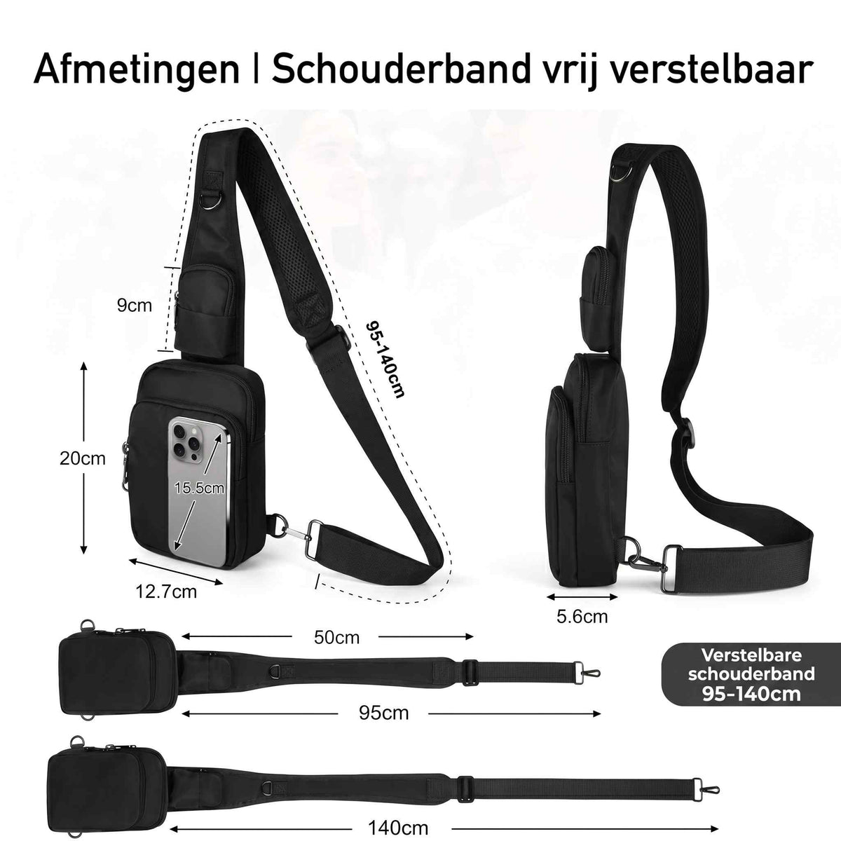 ReisSling – Compacte RFID Slingtas voor Reizen en Dagelijks Gebruik