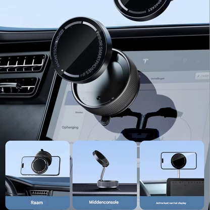 MagMount™ EazGrip Pro | Magnetische telefoonhouder met draadloze snellader