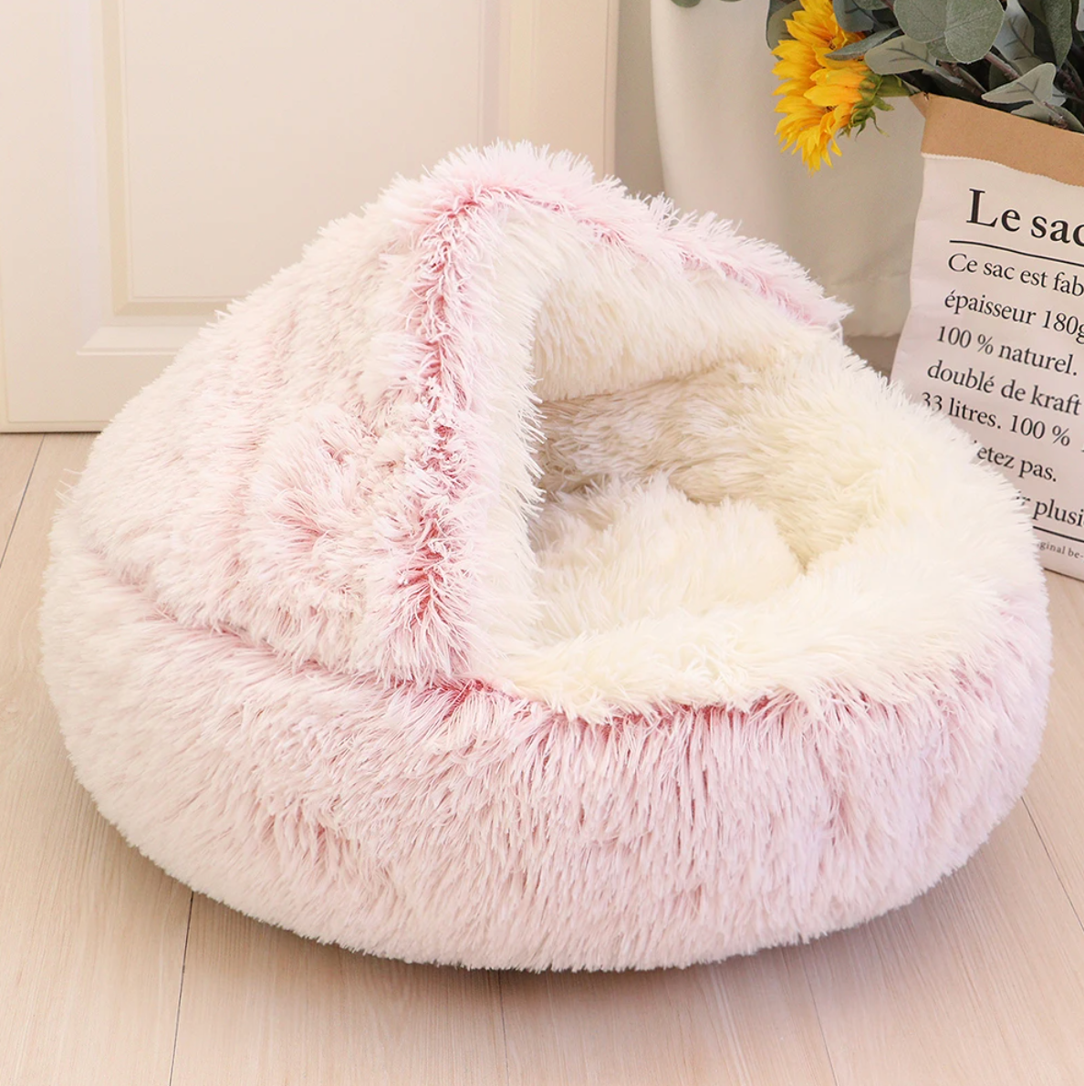 ZenPaws Pluche Mand – Duurzaam Kattenbed voor Ultiem Comfort en Rust