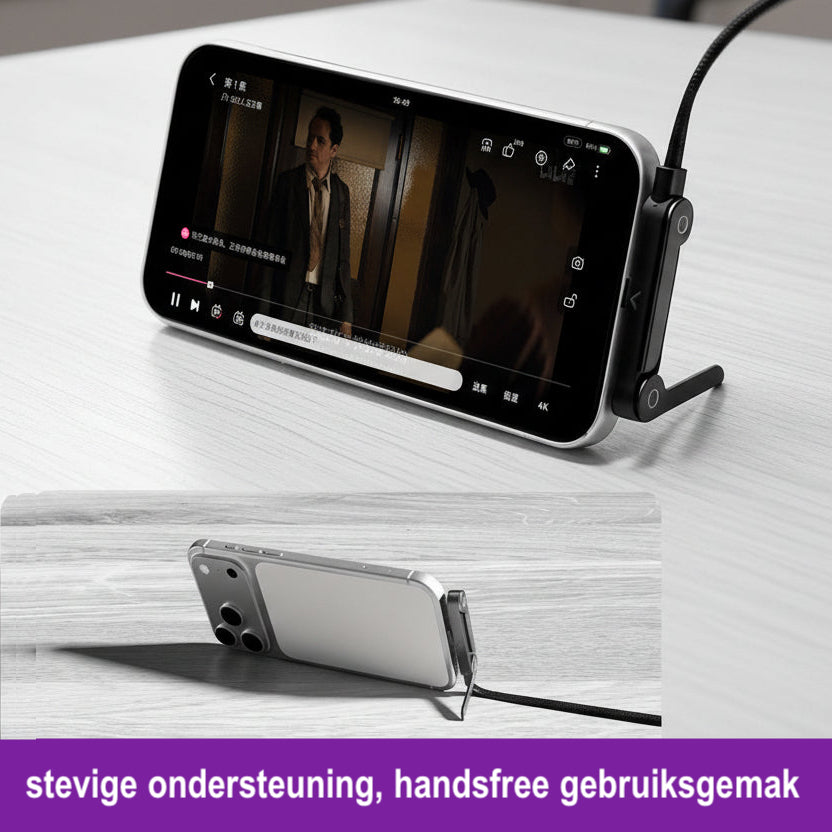 StandUp Charger | Oplaadkabel met Standaard voor iPhone & Smartphone