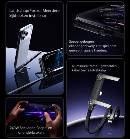 StandUp Charger | Oplaadkabel met Standaard voor iPhone & Smartphone
