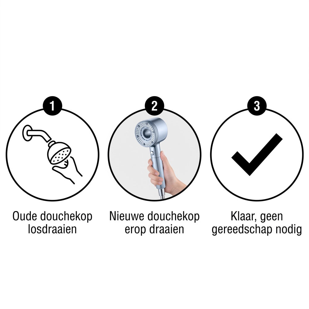 Installatie in 3 stappen zonder gereedschap