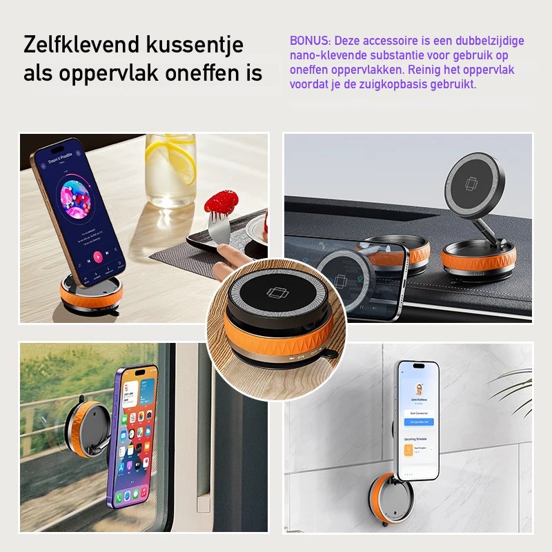 MagMount™ EazGrip Pro | Magnetische telefoonhouder met draadloze snellader