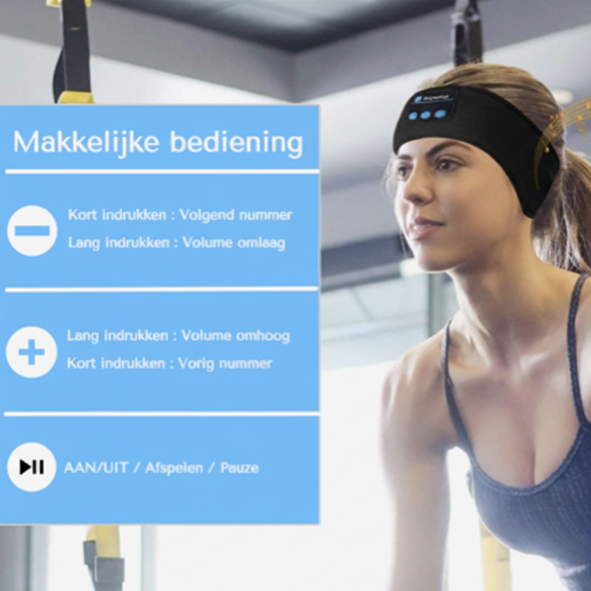 EaziTunes™  Draadloze Hoofdband met Geluid en Slaapmasker