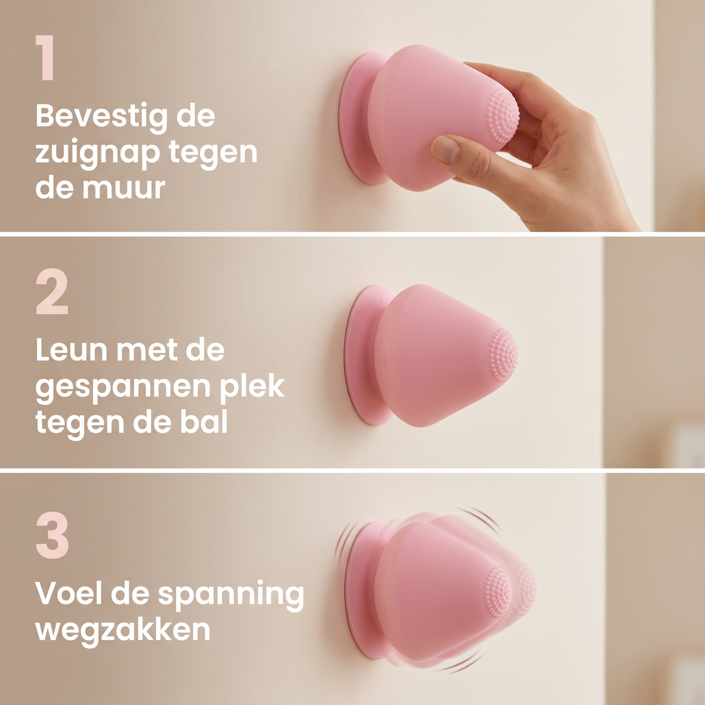 Stap voor stap gebruik van de Triggerpoint Muurmassager