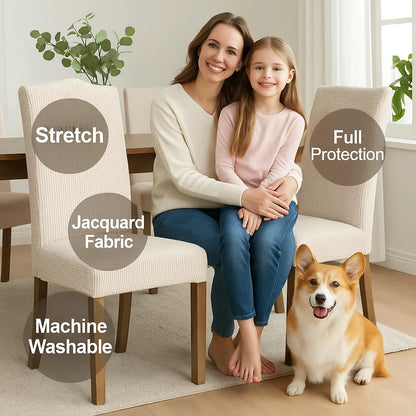 ZenSeat Stoelhoezen  – rust en stijl aan tafel, duurzaam beschermd.