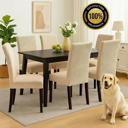 ZenSeat Stoelhoezen  – rust en stijl aan tafel, duurzaam beschermd.